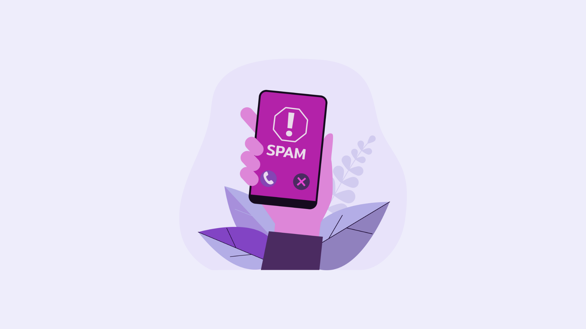 Call with Spam Risk message